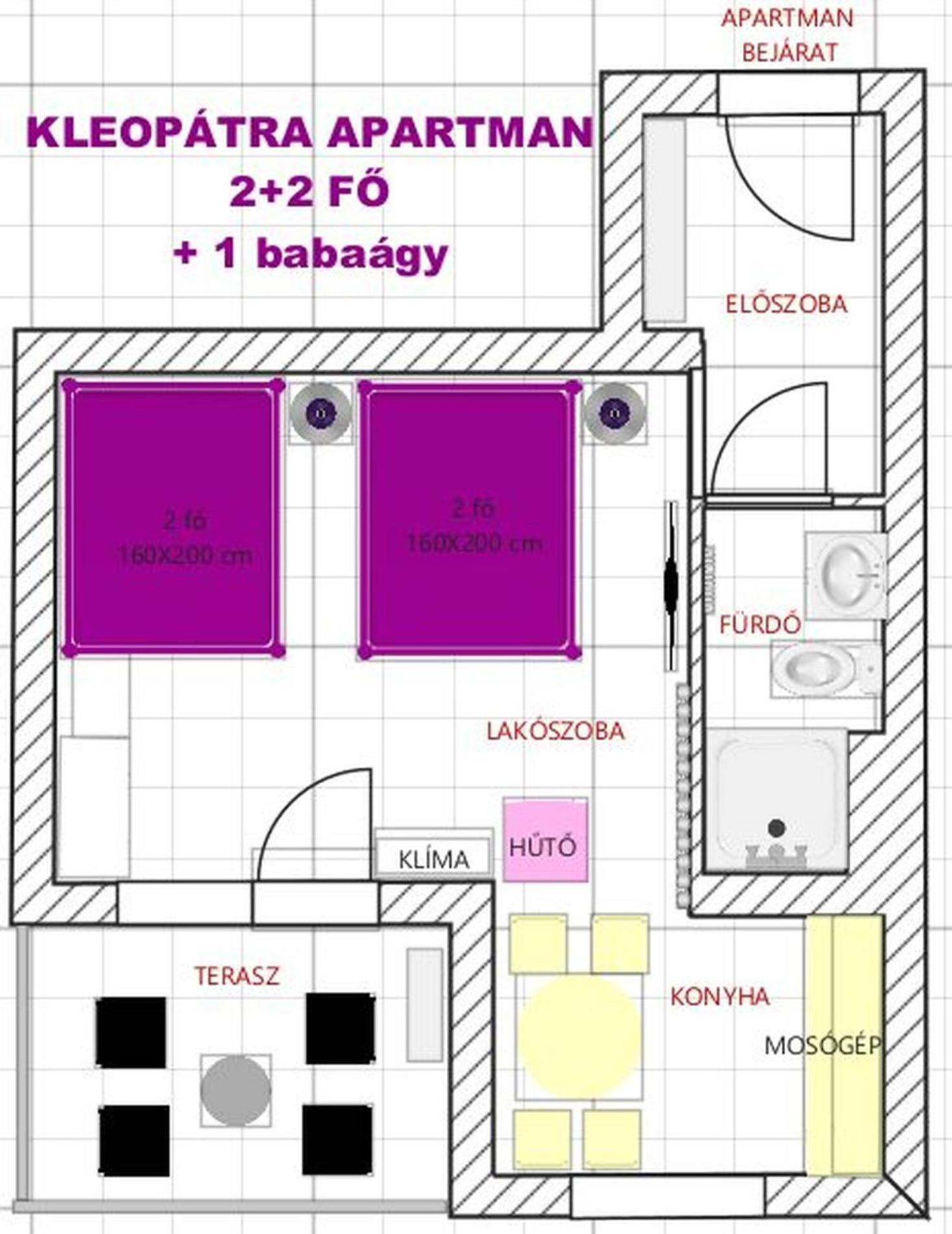 KLEOPÁTRA Stúdió Apartman Hajdúszoboszló Esterno foto